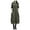 Army Green, variant on Women's Autumn Winter Loose Long Sleeve Plus Size Fleece Solid Color Casual Dress, Gray, Size L
