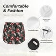 thumbnail image 6 of Lsque Autumn Forest Mushrooms Printed Women's Running Shorts with Liner Pockets,Elastic Quick Dry Workout Athletic Gym Yoga Shorts,Womens High Waist Shorts-Medium, 6 of 9