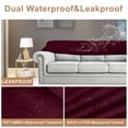 thumbnail image 3 of SANMADROLA 100% Waterproof Couch Covers Velvet Stretch Slipcover for 3 Cushion Sofa Cover Non Slip Leakproof Washable Furniture Protector for Kids Dogs Cats Pets, 3 of 8