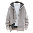 thumbnail image 1 of Mens Jacket Classic Solid Color Knitted Sweater Cardigan Sweater Slim Jacket, 1 of 1