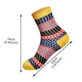 thumbnail image 7 of Fesfesfes 5 Pairs Socks for Women Casual Winter Warm Thick Socks Wool Vintage Colorful Knit Soft Socks, 7 of 7