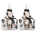 thumbnail image 4 of Retro West Cowboy Genuine Leather Earrings Cartoon Animal Pattern Custom Jewelry, 4 of 6