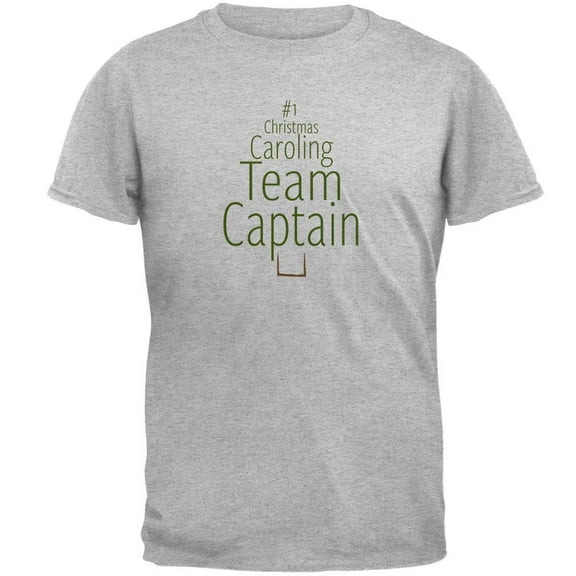 Number 1 Christmas Caroling Team Captain Mens T Shirt Heather 3X-LG