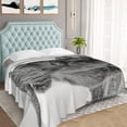 thumbnail image 6 of Bull Grey Throw Blanket Warm Ultra-Soft Micro Fleece Blanket for Bed Couch Living Room(Adults), 6 of 6