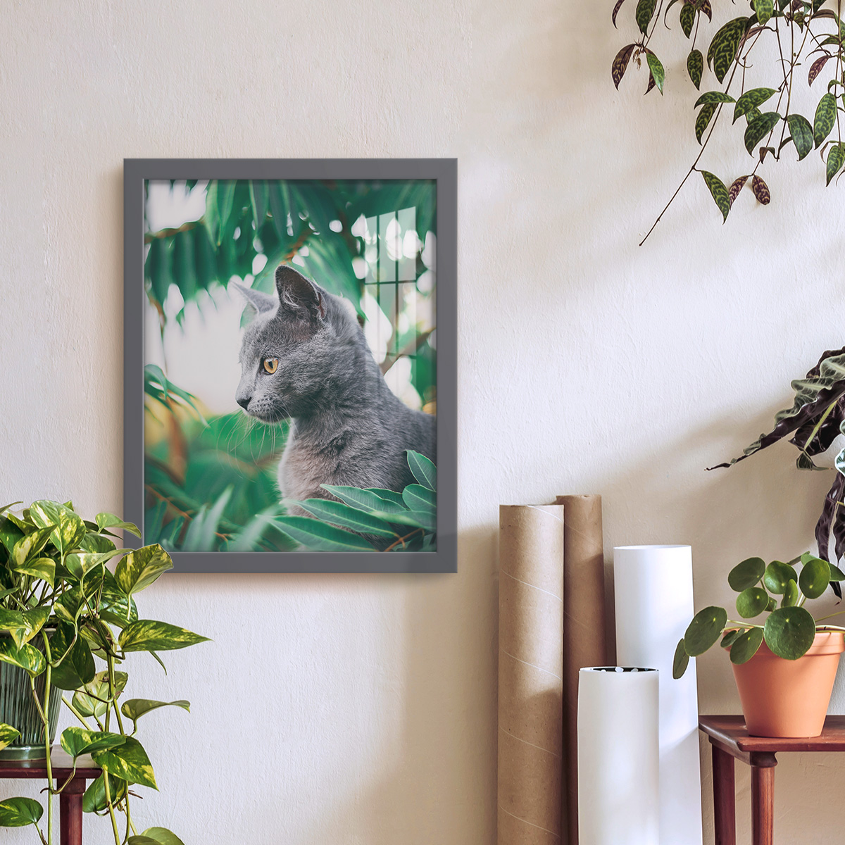 Modern 11 in. x 14 in. Grey Picture Frame (Set of 4)