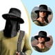 thumbnail image 5 of Sombrero de pesca para hombres y mujeres, sombrero de ala ancha con protección solar UV para exteriores con cubierta para la cara y solapa para el cuello, 5 of 6
