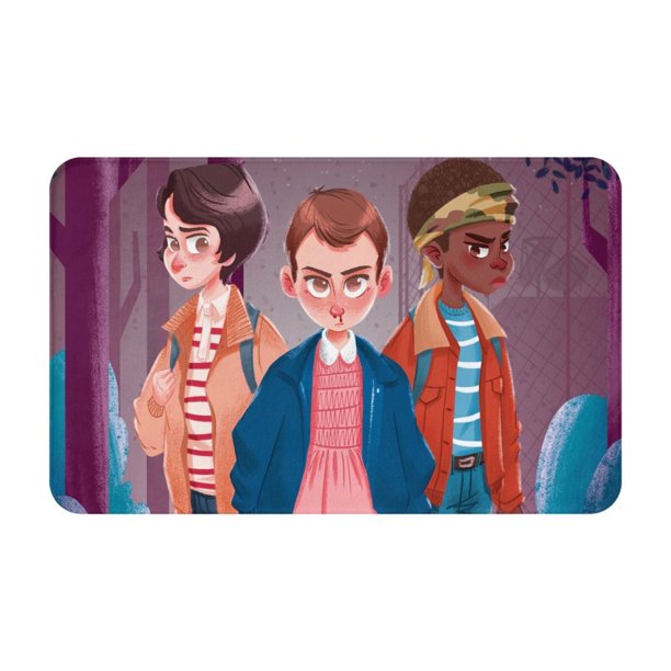 Alfombrilla de baño de Stranger Things, alfombrilla de cocina antideslizante, alfombra de baño, felpudo de entrada para niños, niñas, dormitorio infantil, decoración del hogar, alfombras de interior