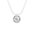 thumbnail image 2 of Delight Jewelry Silvertone Little Bird Initial - X - Silver-tone You Mean the World to Me Ring Necklace, 18", 2 of 4