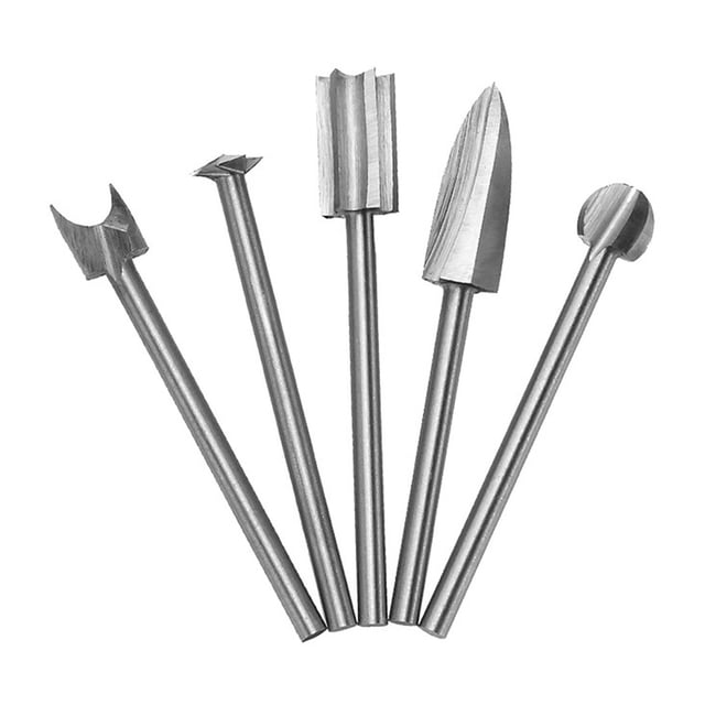 Juego de brocas de grabado de talla de madera de 5 piezas, brocas de grabado HSS, accesorios de herr Tomshoo Broca