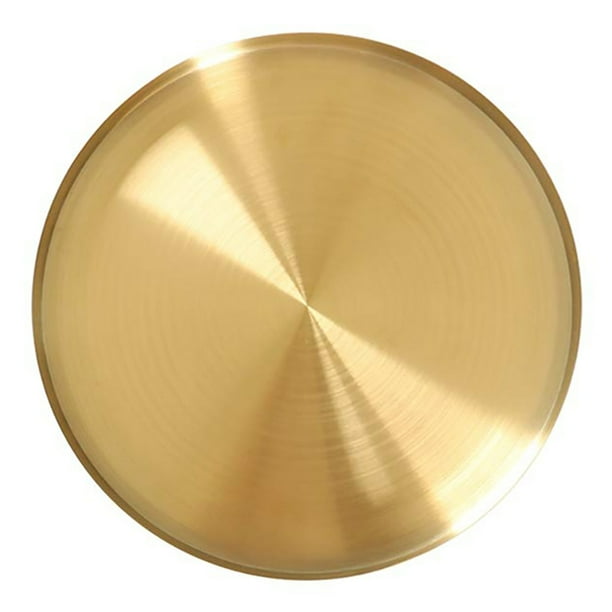 Justmysport Stainless Steel Gold Round Tray Food Kitchenware Serving Trays Walmart Com Walmart Com