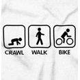 thumbnail image 2 of Crawl Walk Bike Street Sign Humor Romper Boys or Girls Infant Baby Brisco Brands NB, 2 of 6