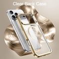 thumbnail image 3 of JETech Magnetic Case for iPhone 17 Pro 6.3-Inch, Compatible with MagSafe, Soft Electroplated TPU Frame with Hard Clear PC Back, Shockproof Phone Cover (Gold), 3 of 5