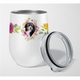 thumbnail image 1 of Verre à Vin Sans Pied en Acier Inoxydable 12 oz Bernese Mountain Dog Fleurs Roses, 1 of 1