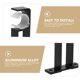 thumbnail image 3 of unbranded 2Ud Soportes Laterales Para Barra De En Aluminio Negro Para, 3 of 8