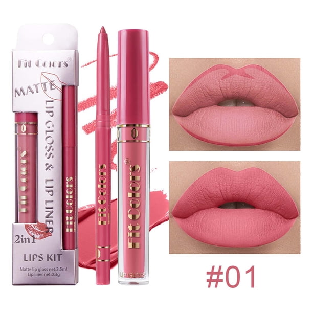Delineador de labios 2 en 1 Xihbxyly color de los labios