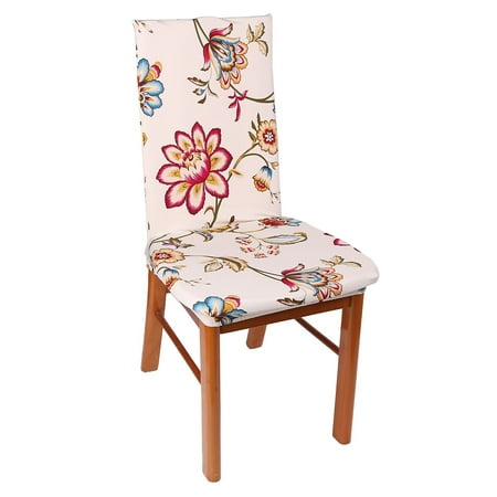 Home Spandex Flower Pattern Chair Ornament Anti Scratch Protector Cover