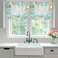 thumbnail image 4 of Blue Coastal Tie Up Curtains for Windows, Adjustable Balloon Window Shades, Summer Nautical Beach Coral Starfish Kitchen Window Treatments Adjustable Roll Up Curtain for Basement/Nursery 52"x45", 4 of 8
