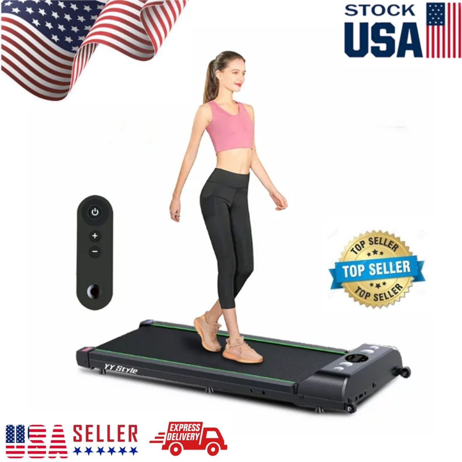 Clearance!Portable Treadmill, Under Desk Treadmill 1.5HP Slim Walking