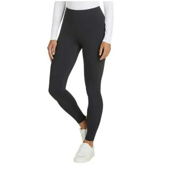 Matty M Women's High Waisted Wide Band Live-in Active Legging (Dark Charcoal, Medium)