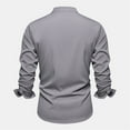 thumbnail image 6 of WREESH Mens Slim Dress Shirts Fashion Solid Button Down Long Sleeve Shirt Soft Shirt Breathable Undershirt Casual Workout T Shirts Gray, 6 of 7