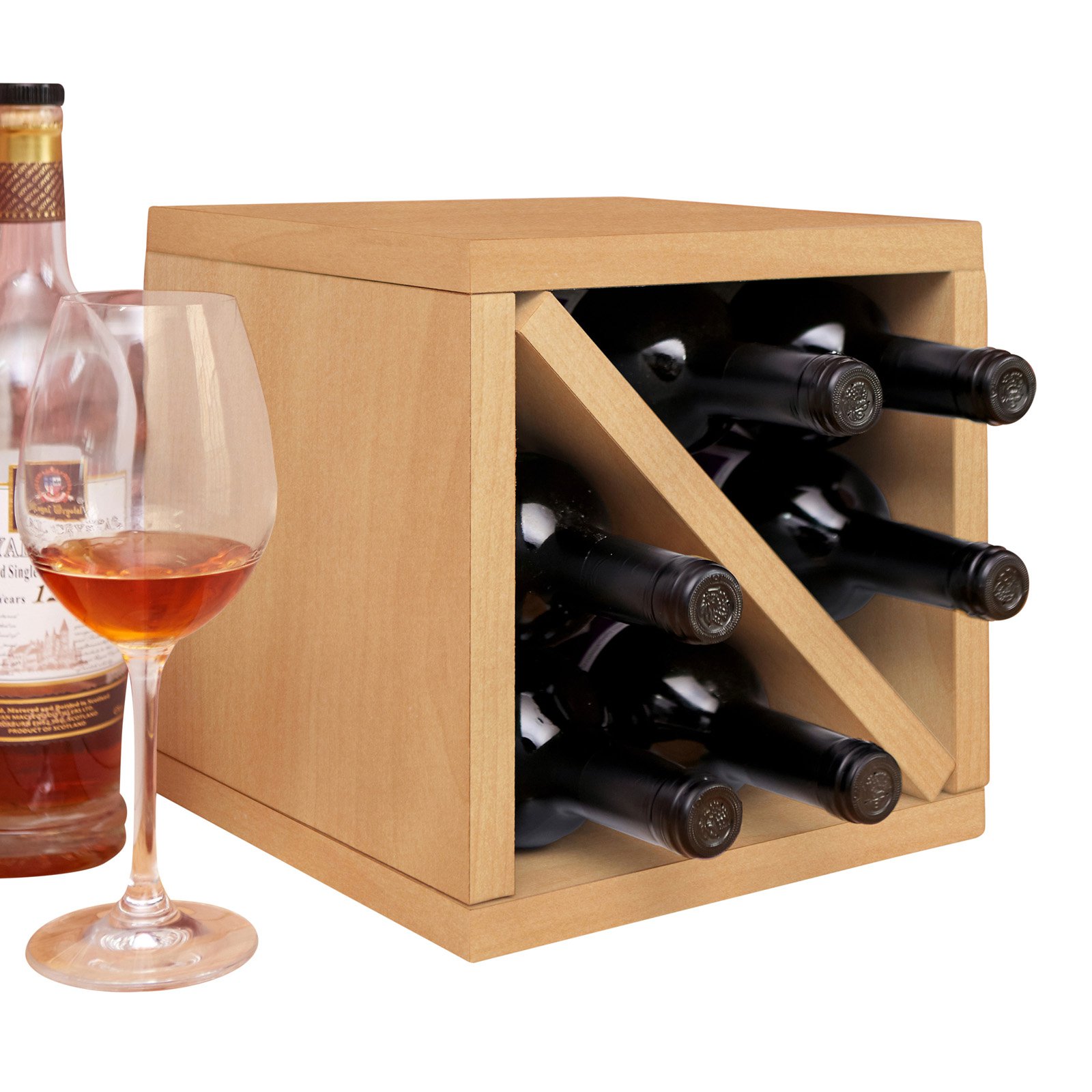 Way Basics Stackable Blox 6 Bottle Table Top Wine Rack
