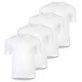 thumbnail image 1 of YOURBASICS Camiseta de hombre, pack de 4 - IAN, algodón, corte regular, cuello redondo, básica Blanco XL (X-Large), 1 of 4