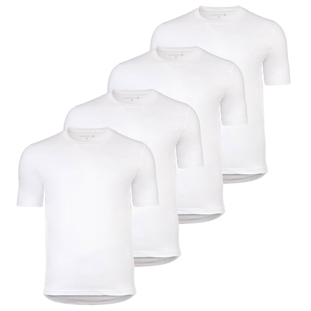 YOURBASICS Camiseta de hombre, pack de 4 - IAN, algodón, corte regular, cuello redondo, básica Blanco XL (X-Large)