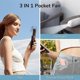 thumbnail image 2 of Handheld Mini Fan, 3 In 1 Hand Fan, Portable Usb Rechargeable Small Pocket Fan, Battery Operated Fan, 2 of 4