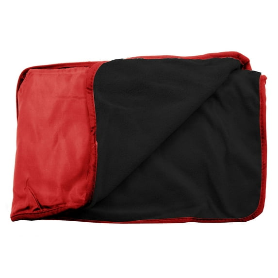 Simplicity Portable Fleece Outdoor Camping Blanket Waterproof Back Mat, RED-BK