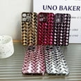 thumbnail image 2 of Electroplated Woven Pattern Solid Color Phone case, Light Luxury Style, electroplated Soft Shell, Anti-Drop, for iPhone 15 14 13 12 Pro Max Plus Phone Case (Rose Red,iPhone 15 Pro Max), 2 of 8