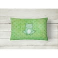 thumbnail image 2 of Polkadot Frog Watercolor Canvas Fabric Decorative Pillow, 2 of 3