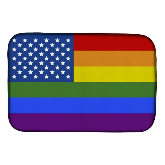 USA Gay Pride Dish Drying Mat