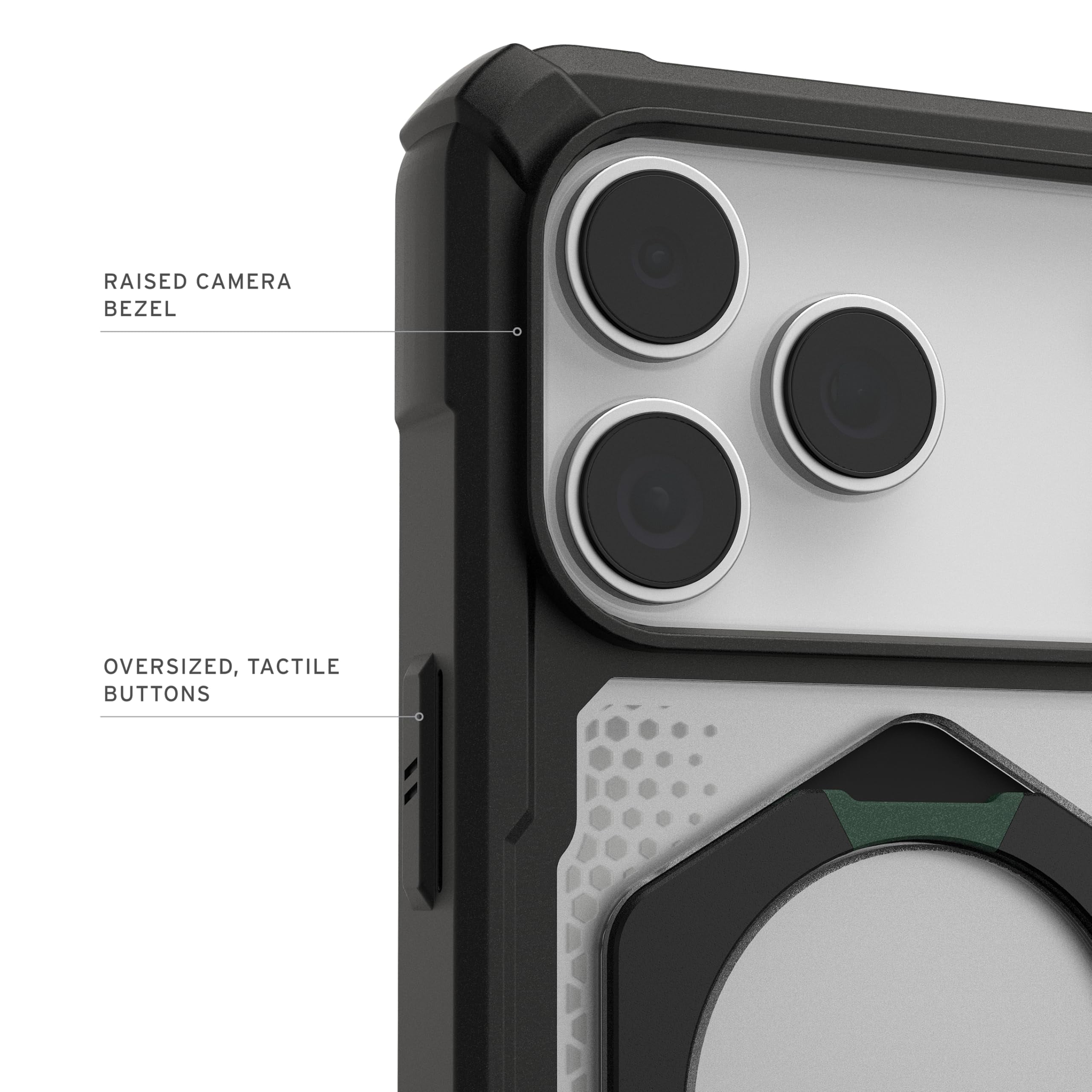 UAG iPhone 17 Pro Max Case with Kickstand Plasma XTE - Compatible with MagSafe Transparent Military Grade Protective Cover, Black/Clear