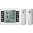 thumbnail image 1 of Termómetro digital inalámbrico para refrigerador, versión mejorada del sensor digital del termómetro congelado, con alarma de sonido de sensor de 2 piezas y temperatura interior/exterior, 1 of 5
