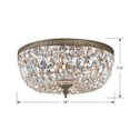 thumbnail image 5 of 714-OB-CL-S-Crystorama Lighting-3 Light Flush Mount in Classic Style - 14 Inches Wide by 7.5 Inches High-Olde Brass Finish-Swarovski Strass Crystal, 5 of 6