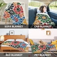 thumbnail image 2 of Yayeee Throw Blanket for Couch Soft Warm 50" x 60" Sofa Chair Bed Decoration, Dark Floral, 2 of 7