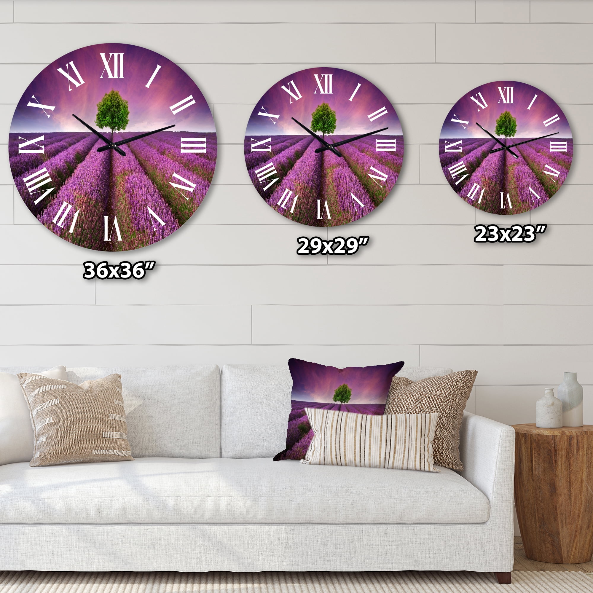 Designart 1 in Farmhouse Wall Clock