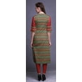 thumbnail image 4 of Bimba Kurti Droit Imprimé Décontracté Manches 3/4 Robe Longue Kurta pour Femmes, 4 of 6