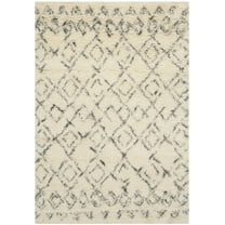 Safavieh Casablanca 4' X 6' Wool and Cotton Hand Tufted Rug in Ivory / Gray