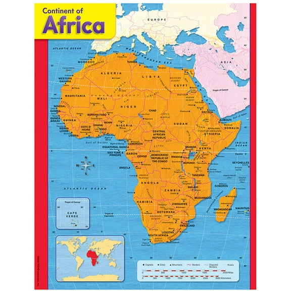 Continent of Africa Learning Chart 17x22 [T38138]