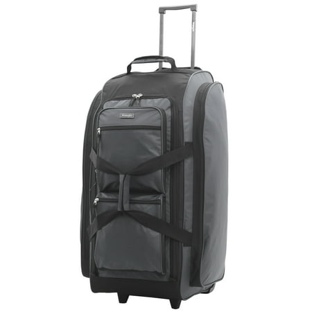 Wrangler 30&rdquo; Multi-Pocket Rolling Duffel w/ Telescopic Handle, Gray