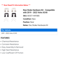 thumbnail image 2 of Rear Brake Hardware Kit - Compatible with 2019 - 2022 Volvo XC40 - Dynamic Friction, 2 of 2