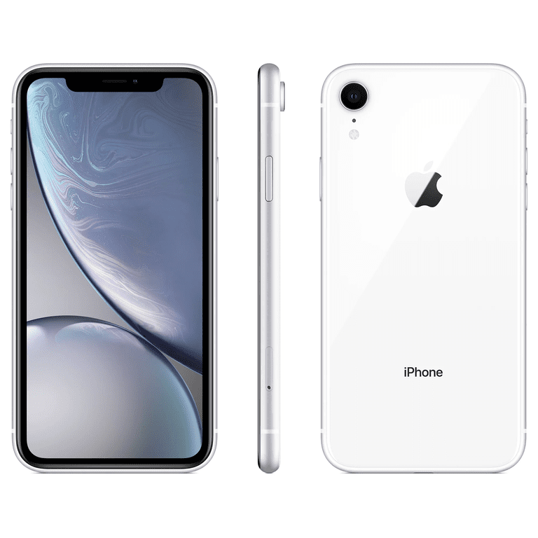Restored Apple iPhone XR 128GB White Fully Unlocked Bundle: LED