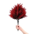 thumbnail image 3 of Arbre de Couverture de Sol à Feuilles Rouges Artificielles pour Jardinières en Pot d'Extérieur, Plante Factice Réaliste Sans Entretien avec Base à Pic pour Déco des Fêtes, 3 of 8