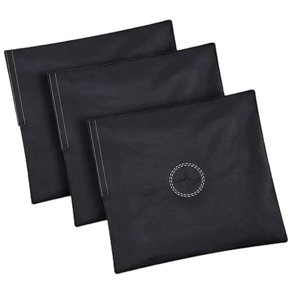 Almencla 3x Sandbag Black Convenient Canvas Weight Bag for Tent Gazebos Fishing Chair