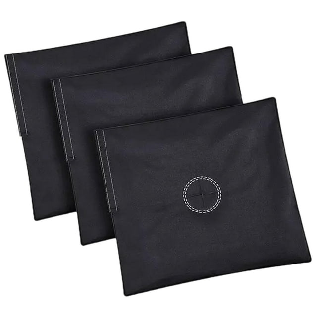 3x Bolsa de pesas Bolsa de pesas Base de Negro de 18 "x19" Banderas de servicio pesado Bolsa de arena para sillas de pesca Sunshades Fotos