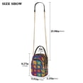 thumbnail image 2 of FORMRS Crossbody Bag for Women Quilted Travel Shoulder Cell Phone Purse with Chain Strap Handbag, Colorful Checkered Daisy, 2 of 7