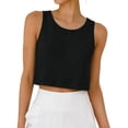 thumbnail image 3 of Helii Women's 20% Linen 80% Cotton Crop Tank Top – Loose Fit Sleeveless Summer Top, Breathable Lightweight Linen Blend Camisole, Casual Relaxed Tank for Women S-XXL Black,L, 3 of 8