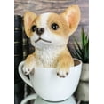 thumbnail image 5 of Realistic Tan Chihuahua Dog in Teacup Statue 5.75"H Pet Pal Chihuahuas Decor, 5 of 6