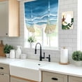 thumbnail image 5 of Blue Summer Beach Tie Up Curtains for Windows, Adjustable Balloon Window Shades, Nautical Coastal Beige Seaside Kitchen Window Treatments Farmhouse Short Curtains with Rod Pocket 42"x45", 5 of 8